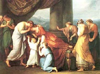 Angelica Kauffmann Death of Alcestis Norge oil painting art